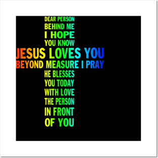 Dear Person Behind me I Hope You Know Jesus Loves You  Gift for Jesus Lover Posters and Art